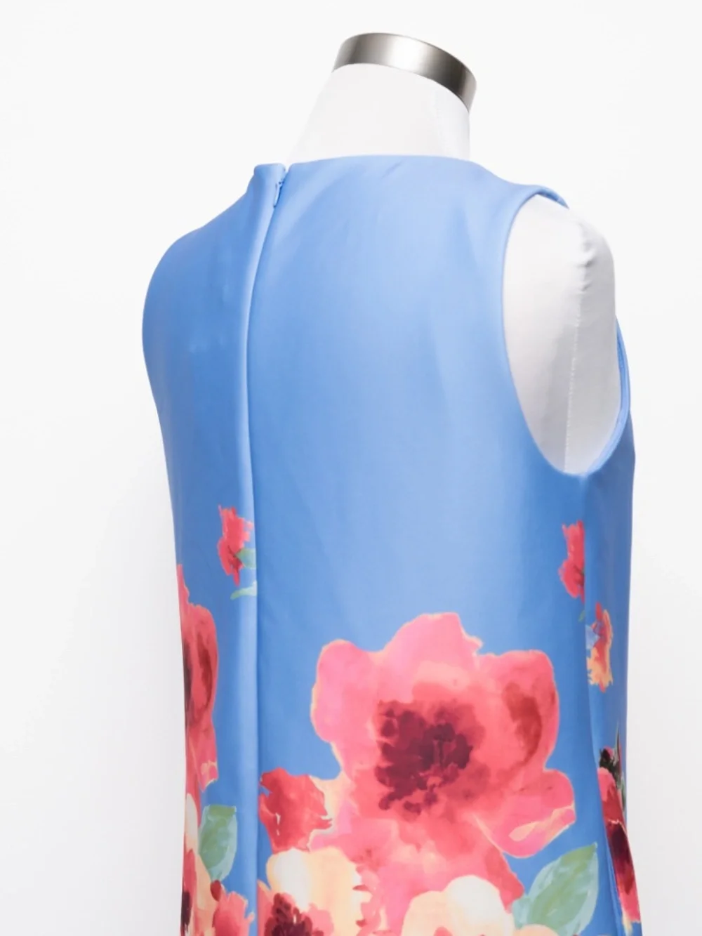 Anne Klein - Sleeveless Floral Print A-Line Shift Dress - Picture 11 of 14